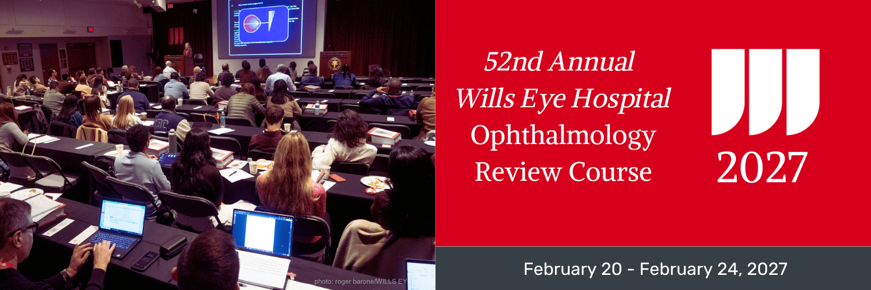 Wills Eye Hospital Ophthalmology Review Course 2027 Banner